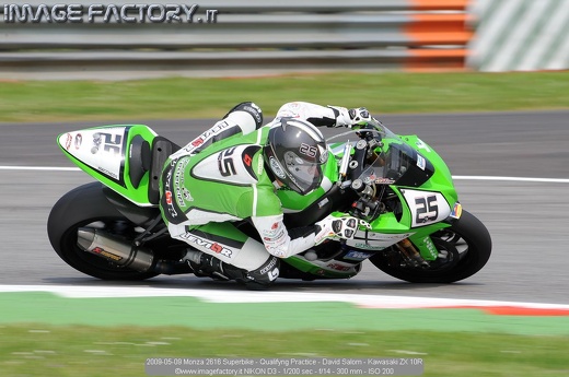 2009-05-09 Monza 2616 Superbike - Qualifyng Practice - David Salom - Kawasaki ZX 10R